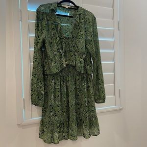 Michael Kors ruffle wrap dress